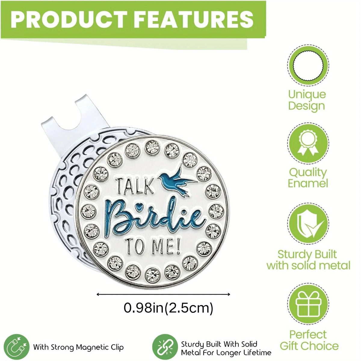Fun Golf Ball Markers with Magnetic Hat Clip