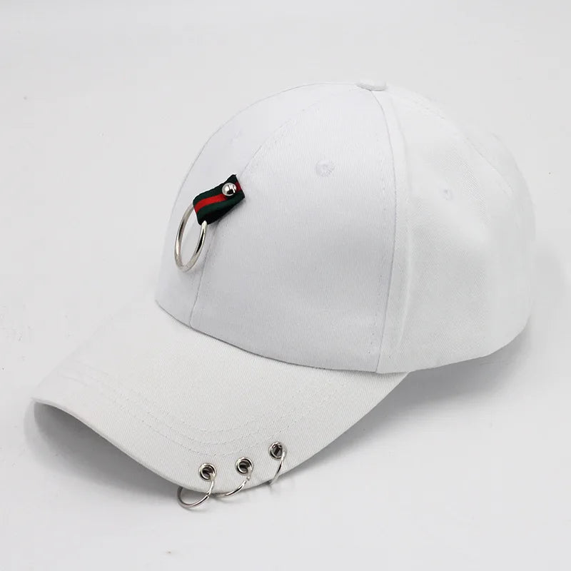 Classic Cotton Cap with Metal Ring Detail