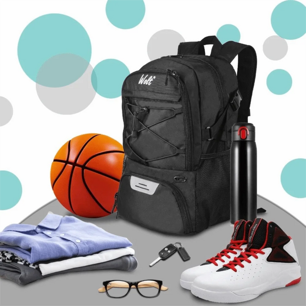Multi-Sport Backpack with Separate Shoe & Ball Compartments