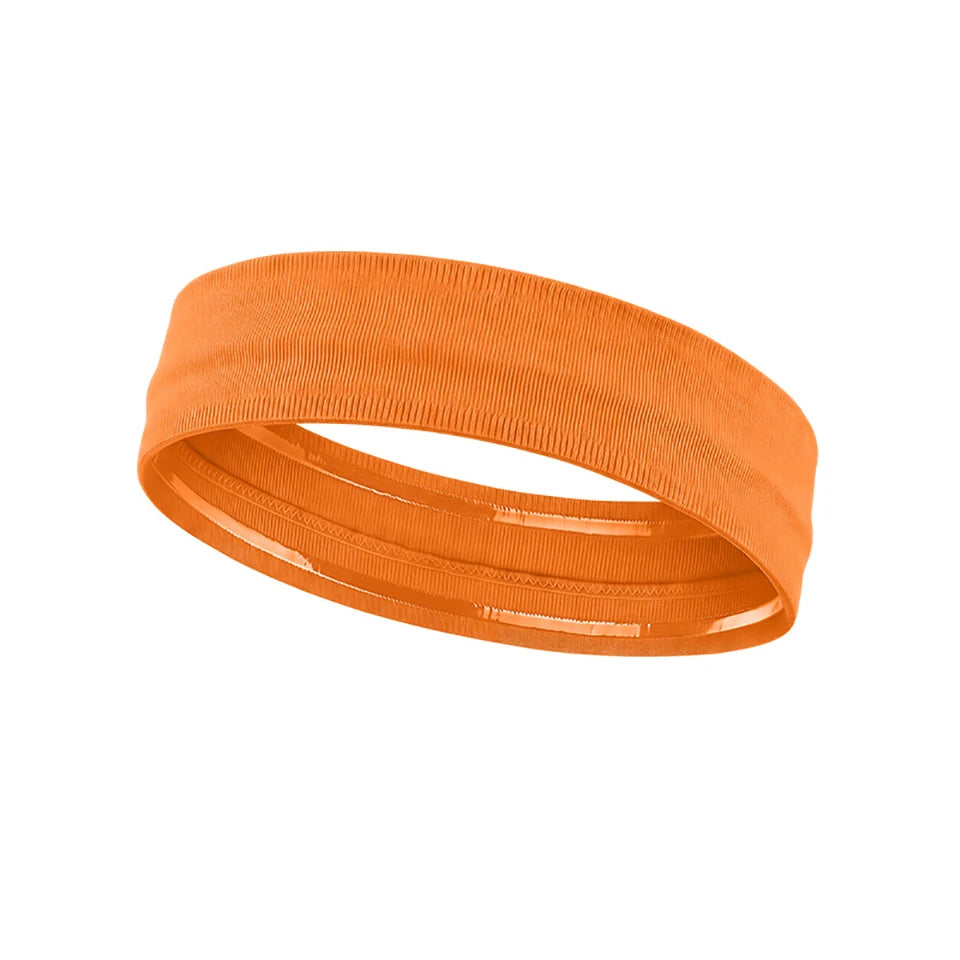 Orange, atmungsaktiver, elastischer Sport-Haarband für Haare und Fitness
