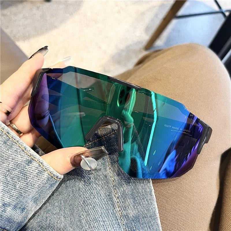 UV400 Cycling Sunglasses with Large Frame