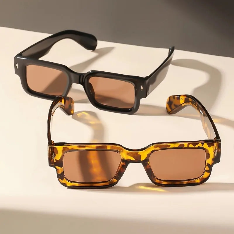 Retro Square Sunglasses with UV400 Protection