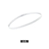 A white elastic silicone sports headband shown flat.