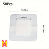 Vendaje de apósito adhesivo rectangular blanco, dimensiones 4in/10cm por 2in/5cm.