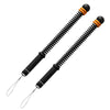 A pair of adjustable ropeless battle ropes with black handles and orange accents.