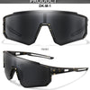 A pair of black DK-M-1 sunglasses shown from the front view at a 45-degree angle.