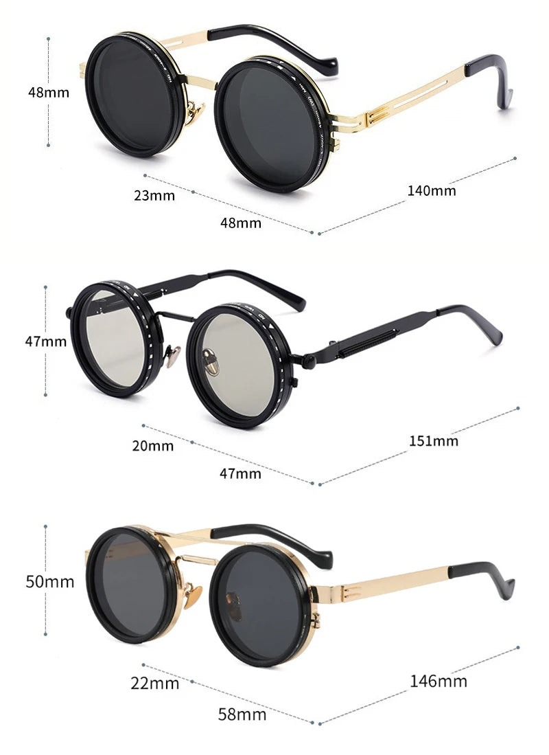 Vintage Round Polarized Sunglasses with UV400 Protection