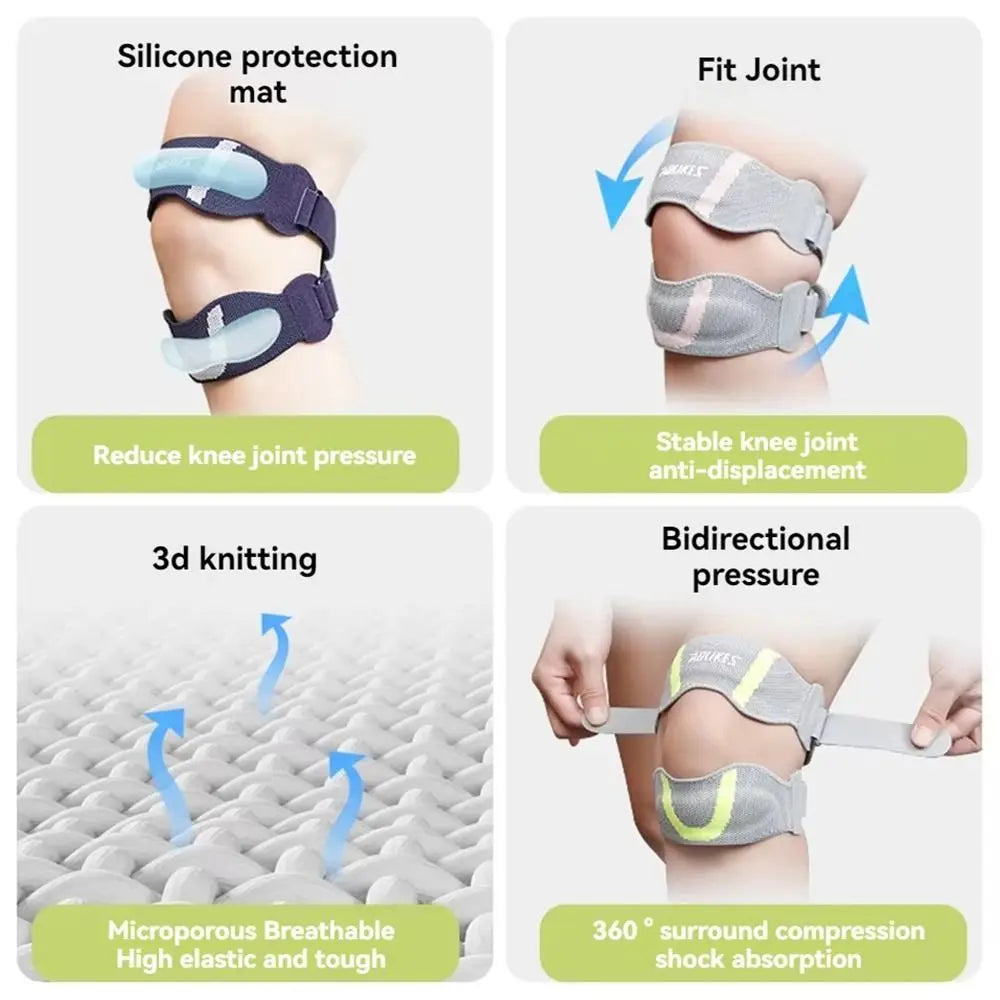 Adjustable Knee Support Strap with Dual Straps for Pain Relief