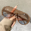 Vintage Oversized Pilot Sunglasses with UV400 Protection