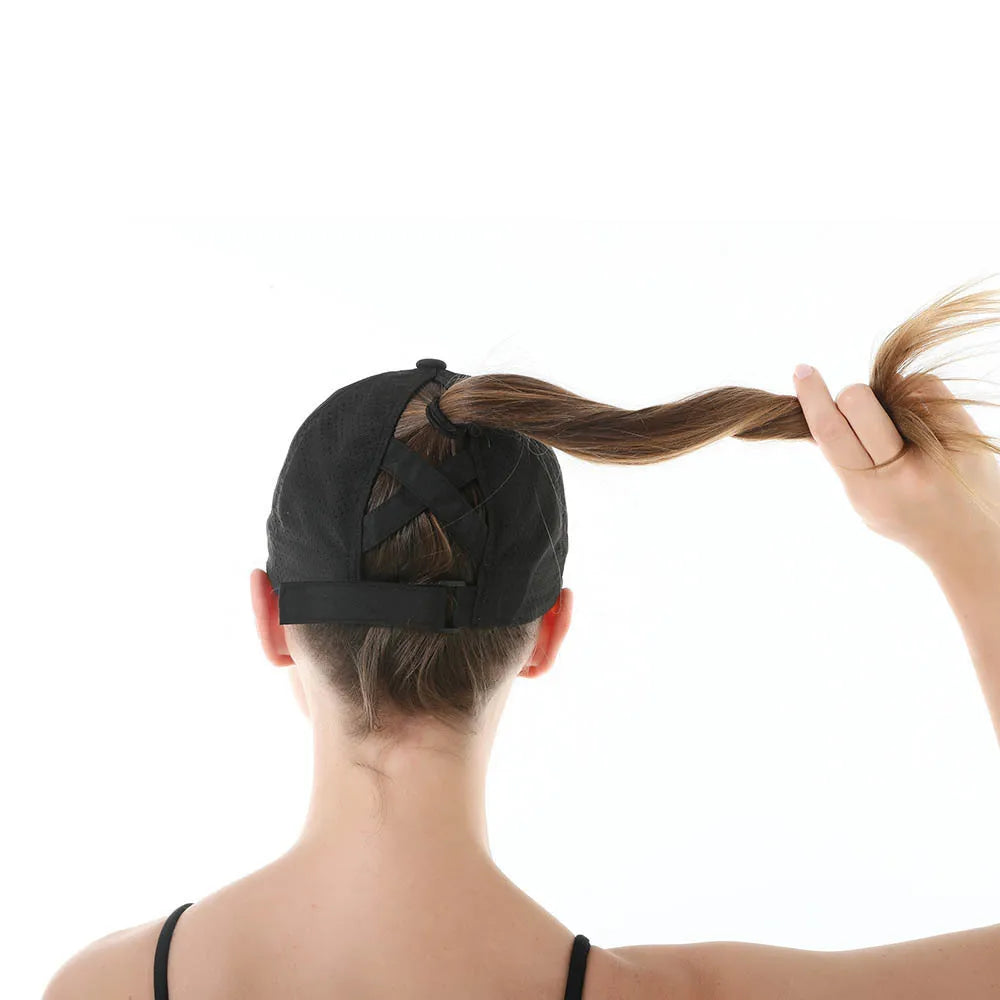 Women's Quick-Dry Mesh Baseball Cap with Ponytail Opening