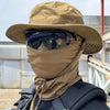 Camouflage Boonie Hat with Attached Face Mask