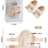 A set of beige adjustable gel heel cups for foot pain relief, shown in packaging and individual pieces.