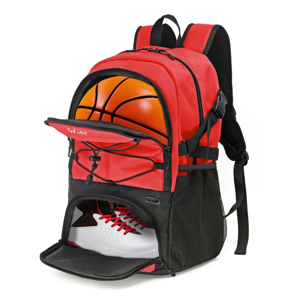 Multi-Sport Backpack with Separate Shoe & Ball Compartments