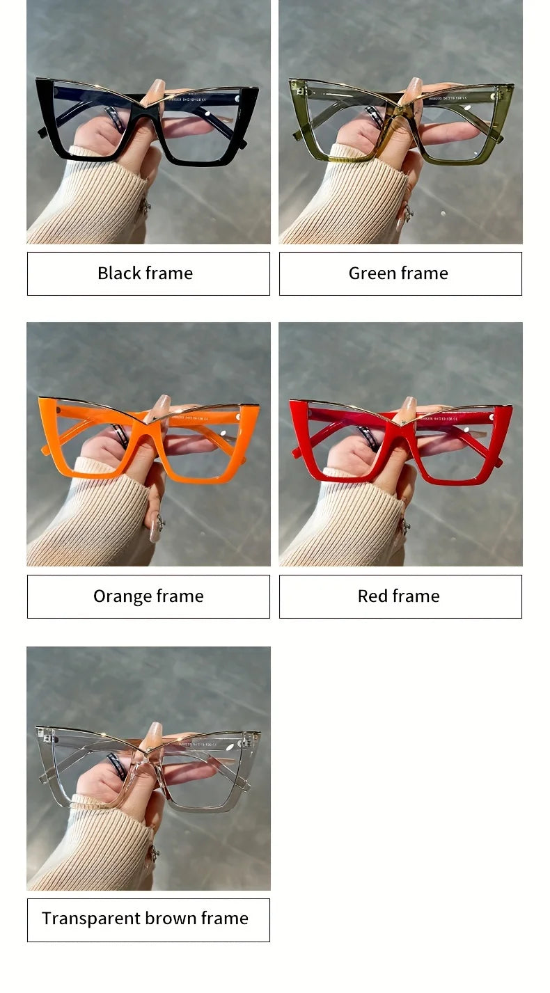Vintage Cat Eye Glasses with Blue Light Filtering Lenses