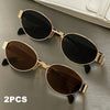 Classic Oval Metal Sunglasses with UV400 Protection