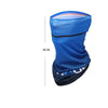 Blue breathable full face sun protection mask with black accents