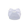 White solid bow headband for hair styling and workout