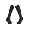 Ein Paar schwarze Knielange Sportsocken für Fußball und Sportbekleidung