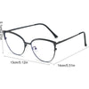 Rhinestone-Trimmed Blue Light Blocking Glasses with Clear Square Frame