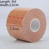 Roll of pink kinesiology tape with a diameter of 2.5cm and a length of 5 meters