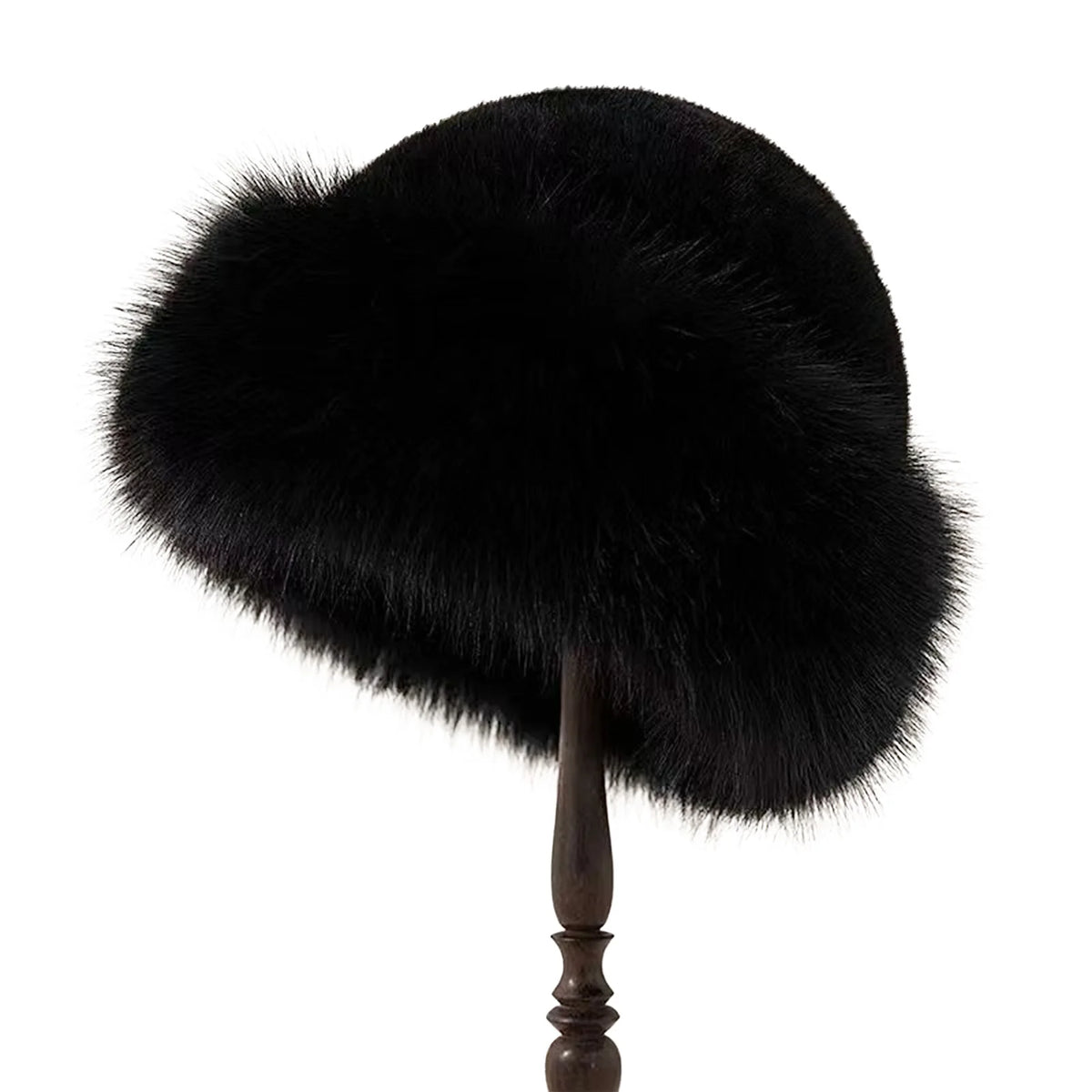 Women's Plush Fur-Trimmed Winter Hat with Ear Protection