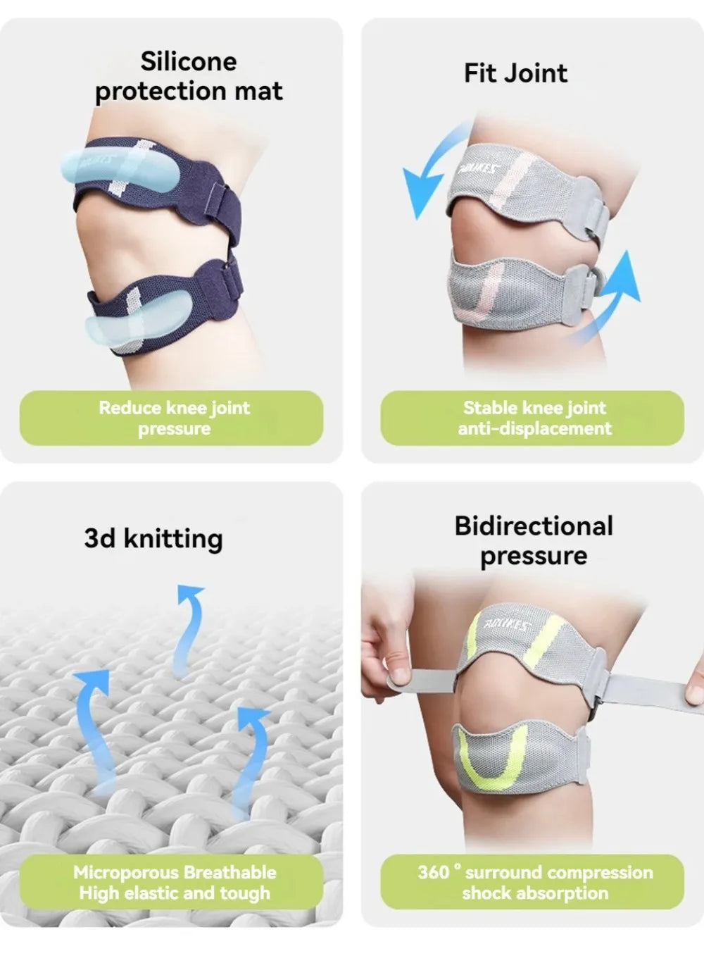 Adjustable Knee Support Strap with Dual Straps for Pain Relief