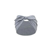 A gray solid bow headband for hair styling and workout.