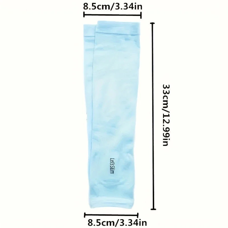 Hellblaue Eis-Seide-Sportarmbinden, Breite 8,5 cm, Länge 33 cm