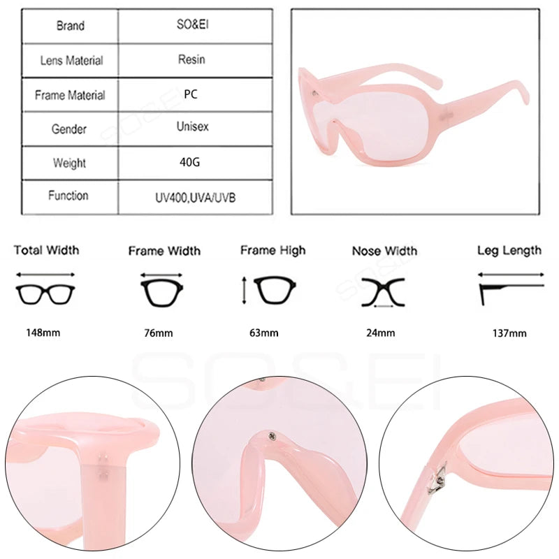 Oversized Pilot Sunglasses with Gradient Lenses