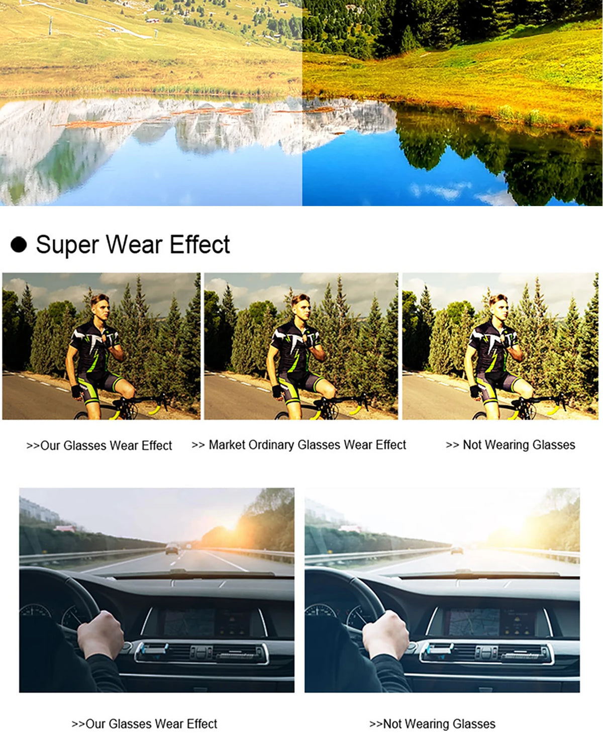 UV400 Polarized Sports Sunglasses (3-Pack)