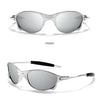 Front view of COL.12 polarized sunglasses with a metal frame, shown at 45 degree angle.