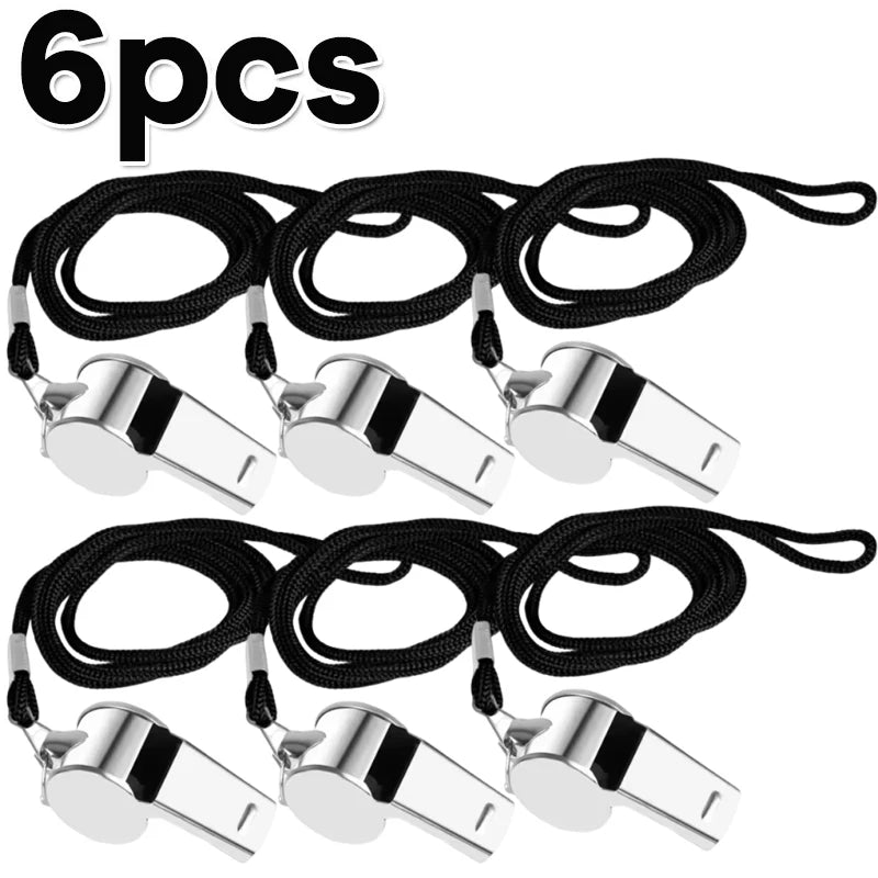 Professional Stainless Steel Whistle with Lanyard