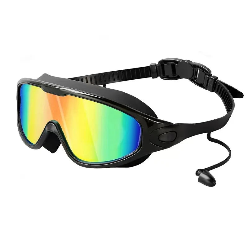 Colorful Anti-Fog Swimming Goggles with UV400 Protection and Silicone Frame