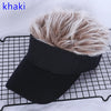 Adjustable Sun Visor with Realistic Hair Strands