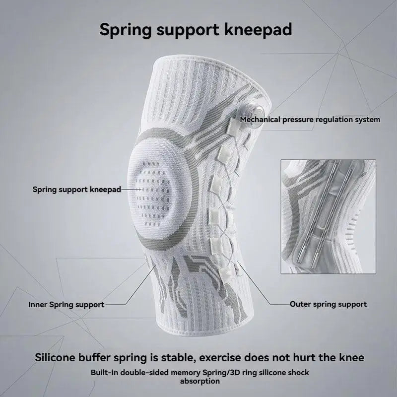Weißer Spring-Stützknauf mit sichtbaren internen Federelementen und externem Druckregelsystem