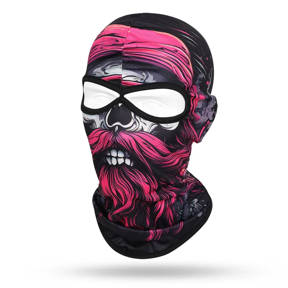 Skull Print Full Face Balaclava for Motorcycle & Outdoor Sports