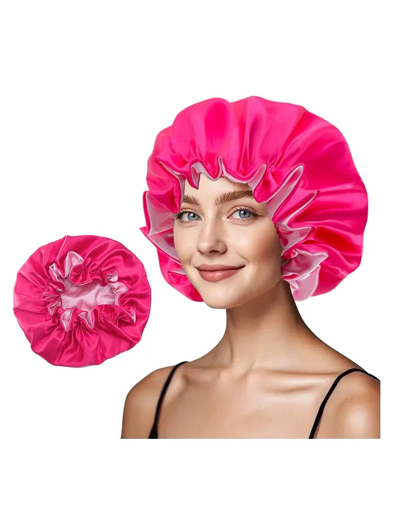 Reversible Satin Sleep Cap with Adjustable Fit