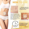 Instructions for using a breathable abdominal comfort patch on the skin.