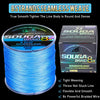 Spool of blue SOUGAIILANG 8 strand seamless weave braided fishing line for strong and tough tensile force