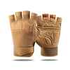 Pair of tan half-finger anti-slip outdoor gloves for cycling and hiking