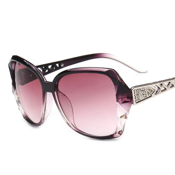 Purple Square Sunglasses with UV400 Protection