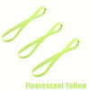 Two fluorescent yellow silicone hair ties for sports or sweat absorption