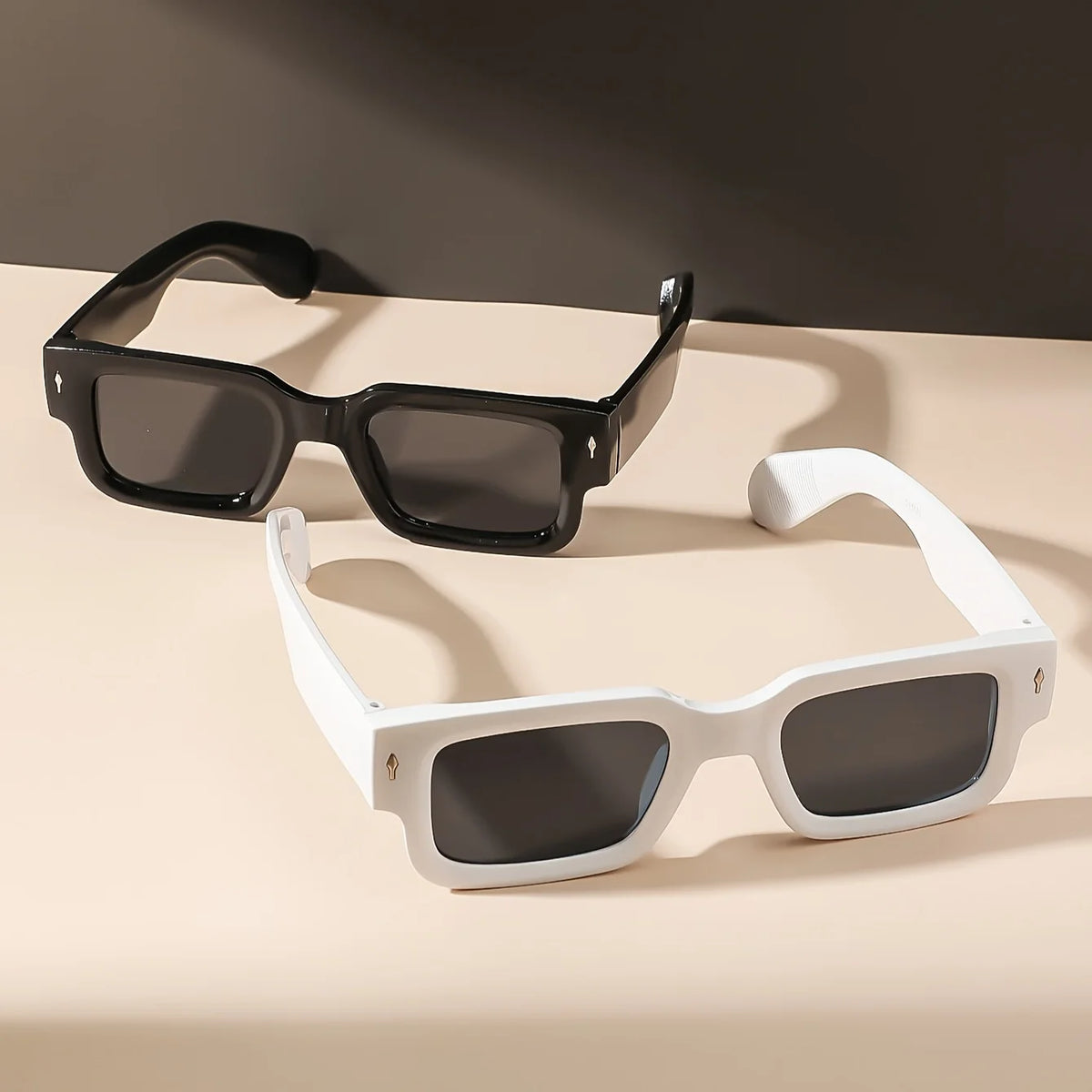 Retro Square Sunglasses with UV400 Protection