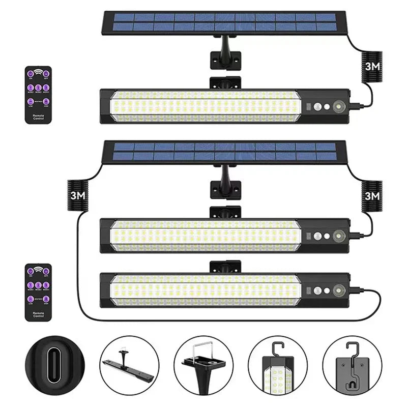 Solar-Powered Motion Sensor Wall Light with Remote Control