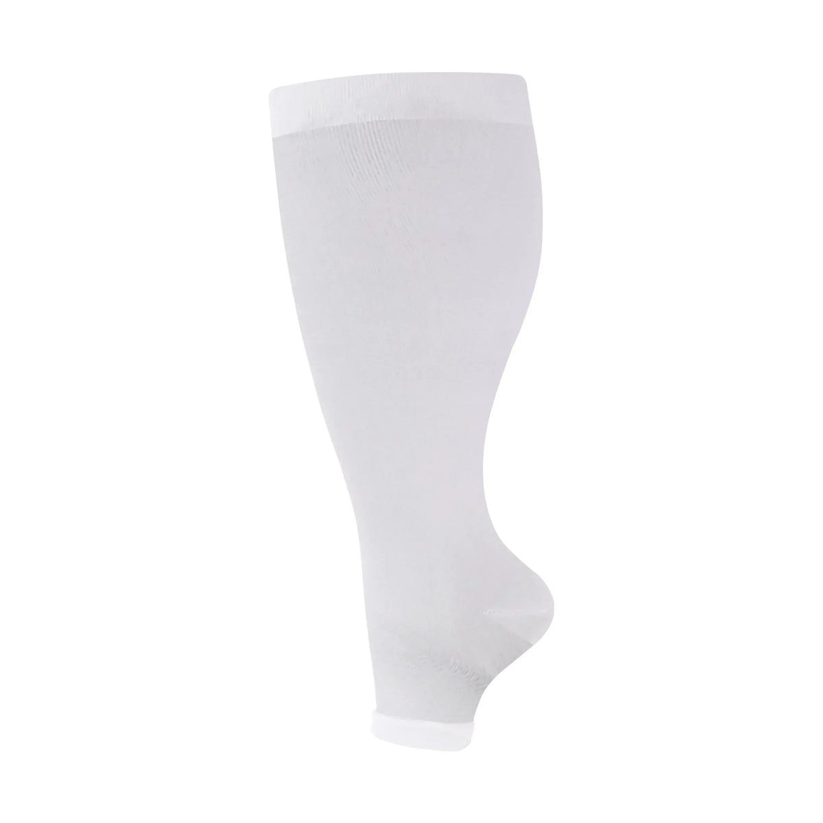 White compression socks for leg circulation and fatigue relief