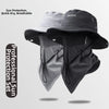 Breathable Fisherman Hat with Detachable Face Mask