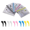 Un ensemble de grips en silicone antidérapants pour lunettes, dans diverses couleurs et formes.