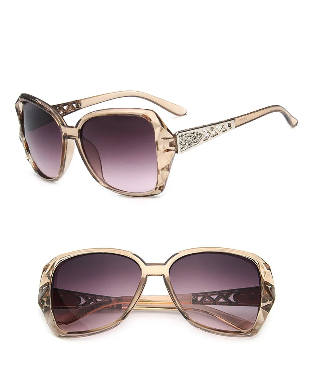 Purple Square Sunglasses with UV400 Protection