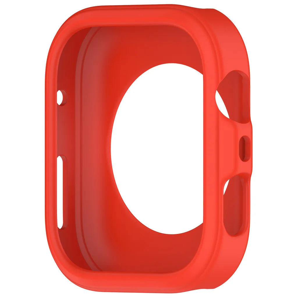 Coque de protection silicone orange vif pour une Huawei Watch Fit 4 ou Pro.