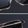 Square Metal Sunglasses with UV400 Protection